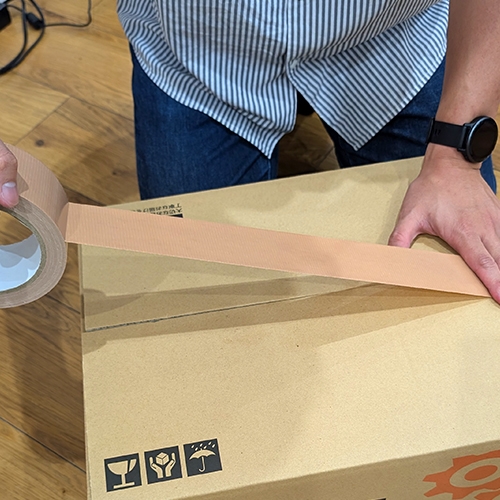 現場市場 梱包用布粘着テープ 50mm×25m OSK-CT50