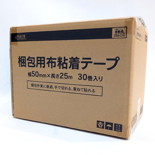 現場市場 梱包用布粘着テープ 50mm×25m【30個セット】 OSK-CT50