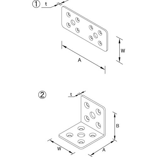 DAIDOHANT マルチ金物 L型 ブラック 2.3×40×42×42 00069102