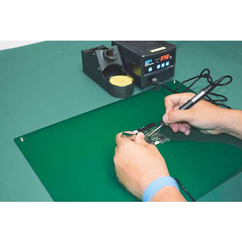 HOZAN ESD卓上マット グリーン 450×330 F-310-L