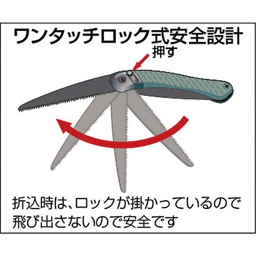 BAHCO 折込式一体型剪定鋸 396ラップランダー 刃長190mm 396-LAP