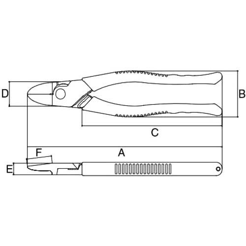 スリーピークス 電工Fニッパ 215mm DN-215