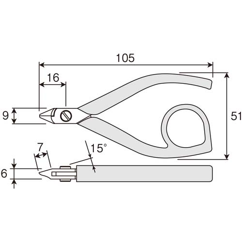 HOZAN 精密ニッパー105mm N-57