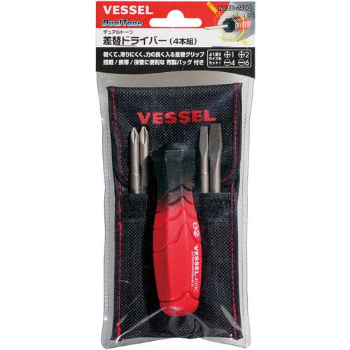 VESSEL デュアルトーン差替ドライバー(4本組) TD-2100