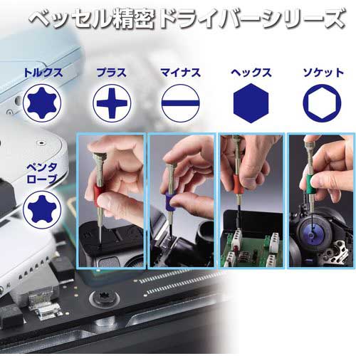 VESSEL 精密トルクスドライバー TD-59 T1×20 T1