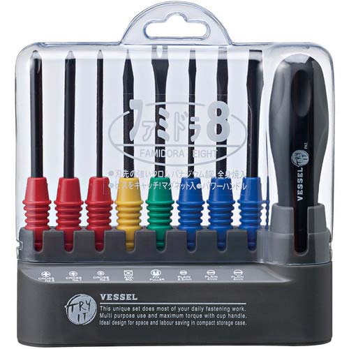 VESSEL ファミドラ8 No.TD-800(差替軸8本組) TD-800