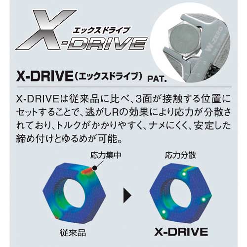 エビ ハイブリットモンキーレンチX ガタレス 150mm UM24XG