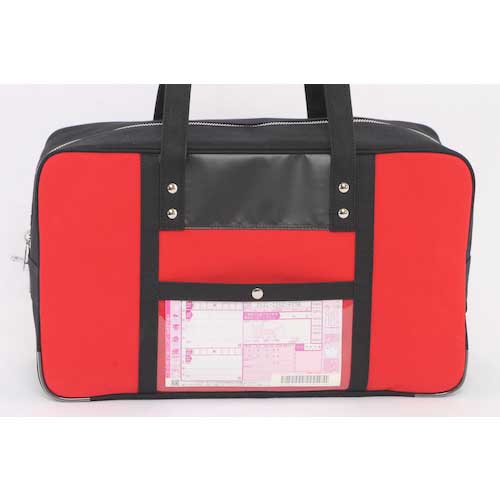 SANEI 帆布メール用ボストン(L)馬蹄錠金具付 赤 BTL-U-02