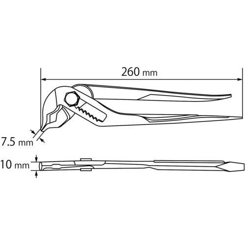 エビ カランプライヤー(バネ付) K250