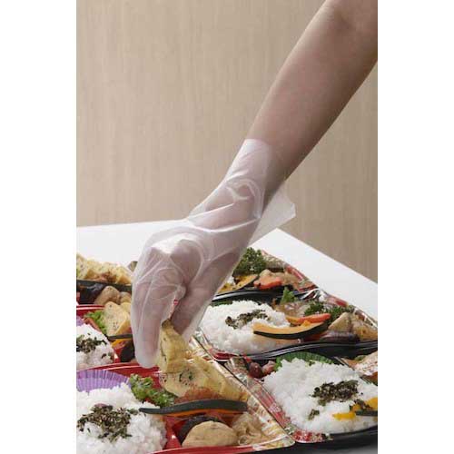 【廃番】SHOWA ポリエチレン使い捨て手袋 No826ポリエチ手袋 内エンボス100枚入 Mサイズ NO826-M