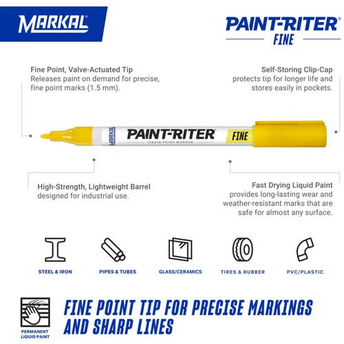 LACO Markal 工業用マーカー「Fine & Micro」 黒 96873