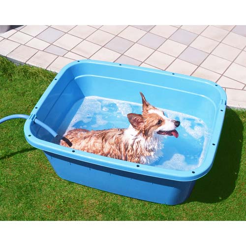 TONBO 角型タライジャンボ 水抜栓付 ブルー 120L 833