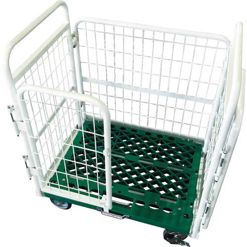 TRUSCO 折りたたみ式網台車 アミーゴカーゴ 600X800 ストッパー付 AMG-1S