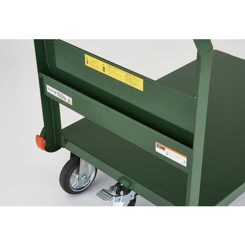 TRUSCO 鋼鉄製運搬車 900X600 ハンドル側自在車 SH-2R