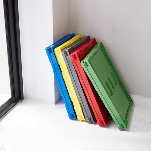 TRUSCO オリコン 薄型折りたたみコンテナ 50L グレー TR-O50B