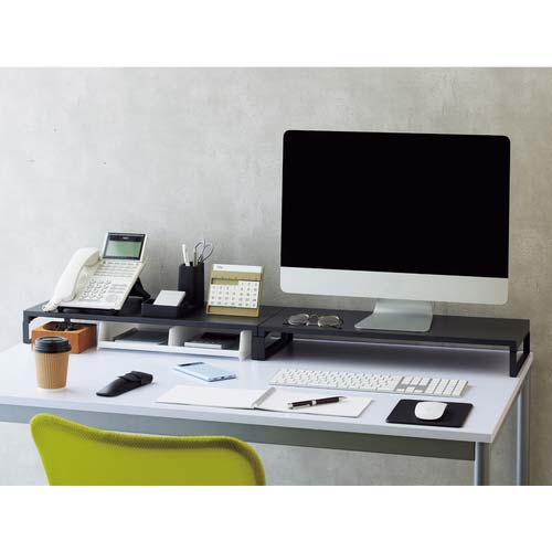 LIHIT 机上台<幅590mm・ロータイプ> 白 A7332-0