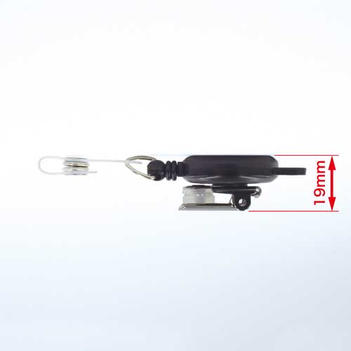 OP 名札用ストラップ リールクリップ 1個 縦87×横33mm 黒色 NB-70