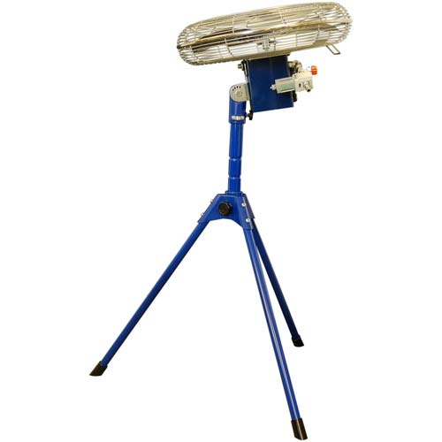 アクアシステム 無給油エアモーター式工場扇 スタンド型 (アルミハネ45cm) AFG-18NL