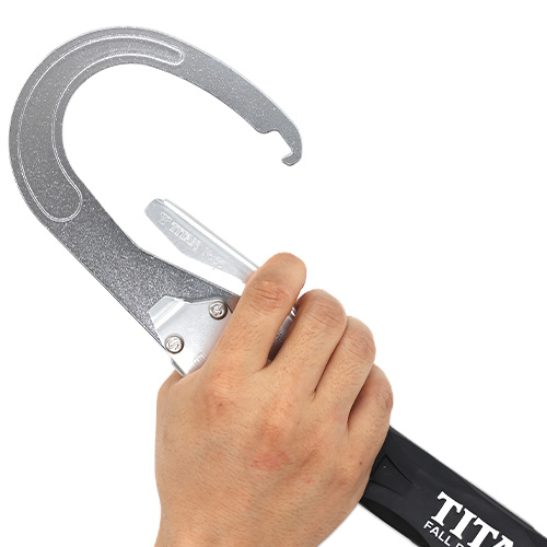 タイタン EXJ伸縮ストラップ式 タイプ1ランヤード ブラック シングル (墜落制止用器具) HL-EB