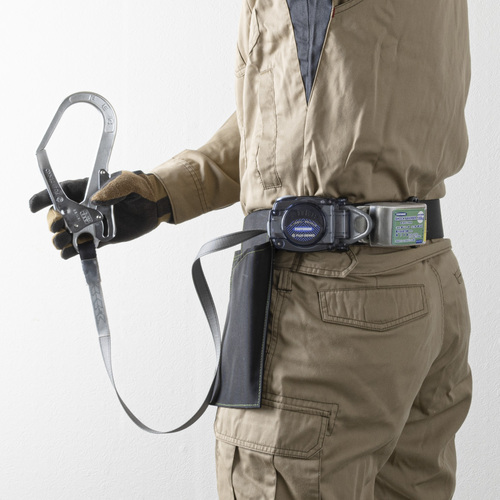 藤井電工 ツヨロン 胴ベルト型墜落制止用器具(巻取タイプ)ロック機構なし リトラ 黒 Mサイズ 幅50MM×長さ1200MM ワンタッチバックル仕様 TB-RN-OT590-BLK-M-BP