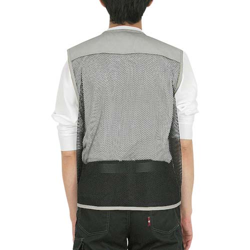 カジメイク メッシュベスト チャコールグレー M 6628-74-M