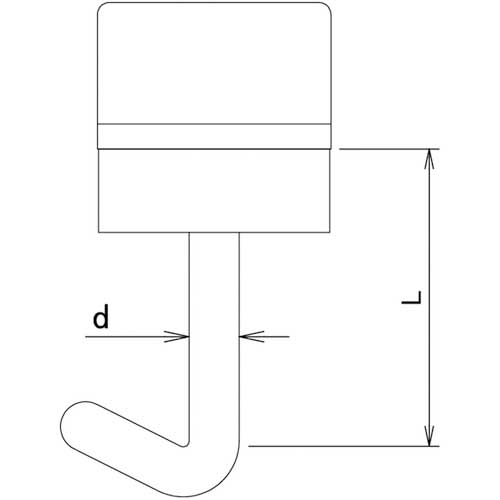 DAIDOHANT ポリカワンタッチフック クリアー 25mm (100本入) 00032491