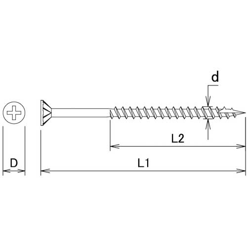 DAIDOHANT 小箱 軸細コーススレッドBK 3.3x30 (700本) 00045701