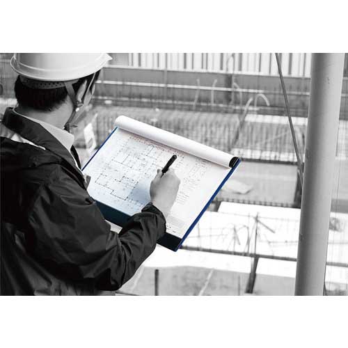 KING JIM クリツプボ-ド マグフラツプ A3 青 長辺とじ 収納約30枚 背面・底面フラップ付き 5077-B