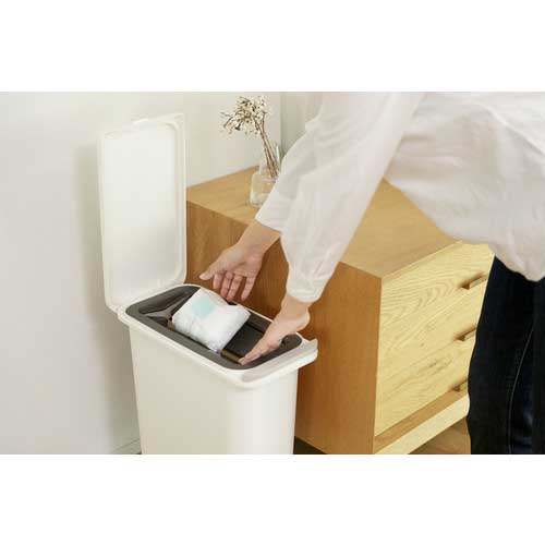 RISU H&H開けても防臭ペール20SN W GBED010