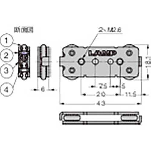 SUGATSUNE (190045762)MLG-20Cマルチローラーリニアガイドキャリッジ MLG-20C