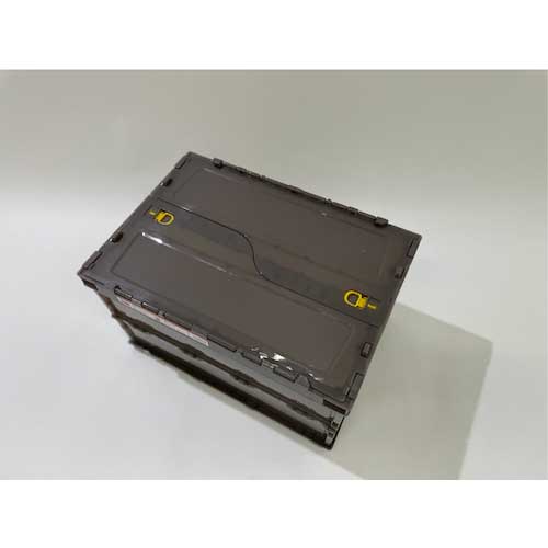 TRUSCO オリコン 薄型折りたたみコンテナ スケルコン 50L ロックフタ付 透明ブラウン ブラウン TSK-C50B