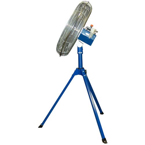 アクアシステム 無給油エアモーター式工場扇 スタンド大型 (アルミハネ60cm) AFG-24NL