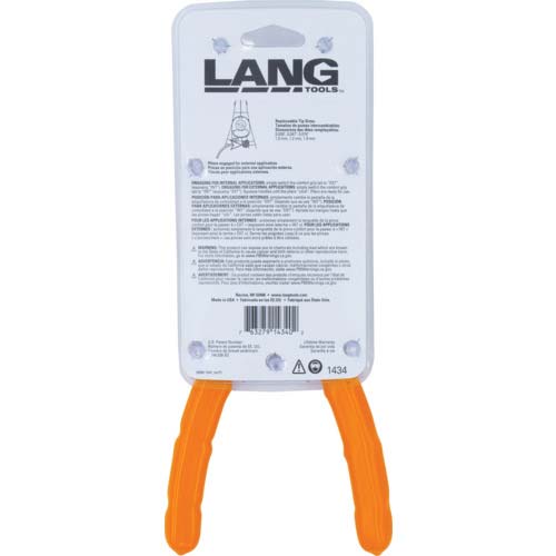 LANGTOOLS スナップリングプライヤー(替爪式・軸穴兼用) 1434