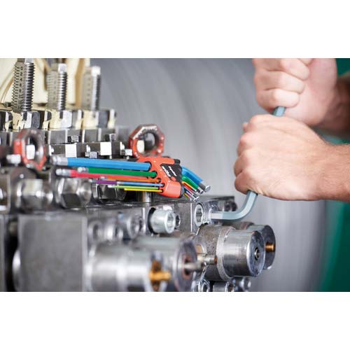 wiha マジックリング付 蛍光色ボールポイント 六角レンチ 10mm 灰 369R100F