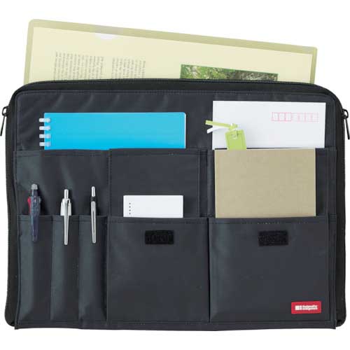 LIHIT インナーバッグ A4バッグインバッグ(ワイドタイプ) ブラック A7559-24