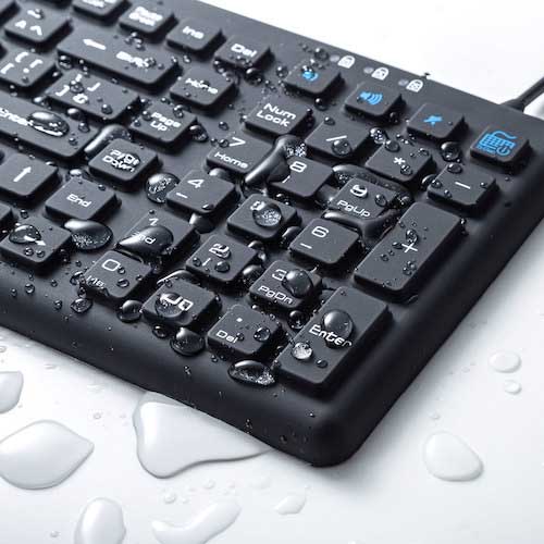 【廃番】SANWA 抗菌防水防塵キーボード SKB-BS7BK