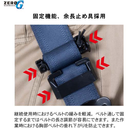 藤井電工 ツヨロン ZERO-Gハーネス ハーネス本体のみ 紺 Mサイズ 腿水平タイプ スタンダードグレード TH-520H-OT-BL-M-SG-BX
