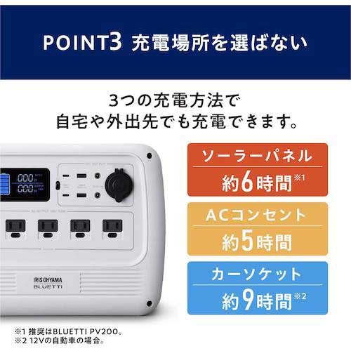 アイリスオーヤマ 103479 ポータブル電源 2048Wh ホワイト PS2000AA-W