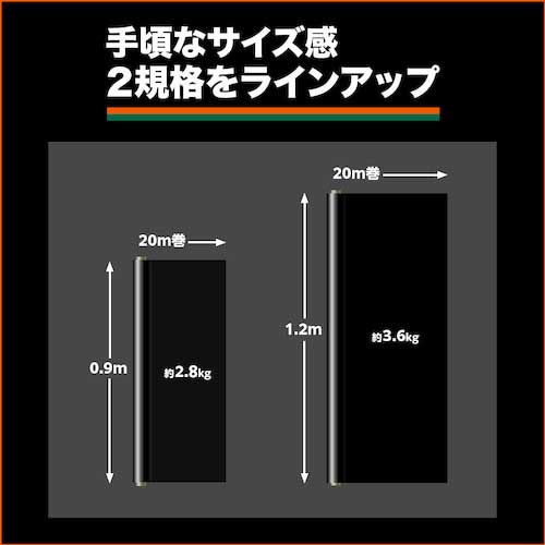 TRUSCO ブラックシート コンパクトロールタイプ 幅1.2X長さ20m CSR-1220BK