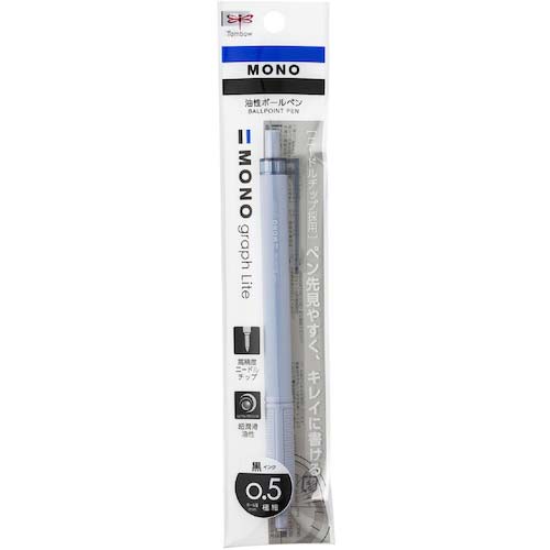 【廃番】Tombow 油性ボールペン モノグラフライト0.5 スモーキーブルー FCF-112B