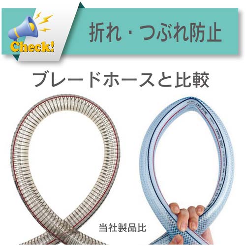 【廃番】TOYOX 水・油・薬品・エアー用耐圧ホース トヨスプリングホース 内径9mm×外径15mm 長さ3m TS-9-3