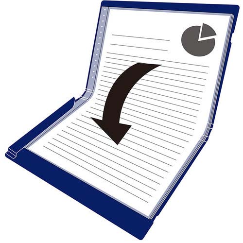 KING JIM 二つ折りクリア-ファイルコンパック A4二つ折り 水色 10ポケット 5894H-LB