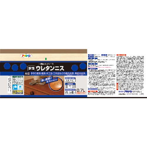 アサヒペン 水性ウレタンニス 0.7L つや消しクリヤ 447562