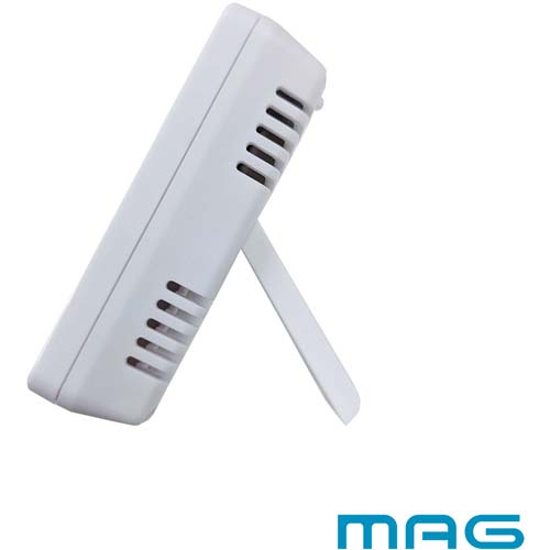 MAG 温湿度計 デジタル スカイ 時計 環境目安 置き掛け兼用 スタンド ホワイト TH-109WH-Z TH-109 WH-Z