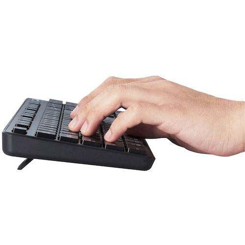 ELECOM Bluetoothフルキーボード 薄型 メンブレン式 抗菌 マルチペアリング対応 ブラック TK-FBM120KBK