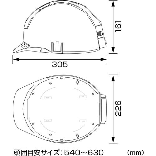 タジマ ヘルメット セフメット(セフ取付溝付ヘルメット) アドバンス
