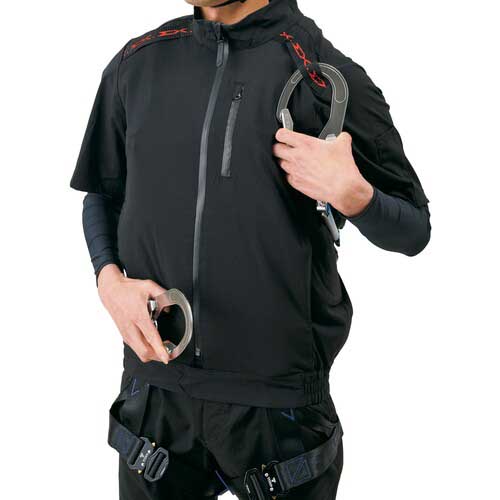 ハラダ 半袖ブルゾン空調服 EX.WORKERS ブラック M 33700513