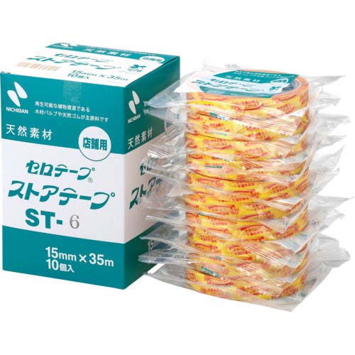 ニチバン セロテープ ストアテープ 大巻 15mm×35m 1巻入 柄:花束(黄) ST-6
