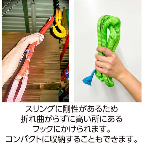 DAIDOHANT ラウンドスリング(コブラ) (長さ)1.0メートル 5トン用 (赤) 【2本入】 10195732