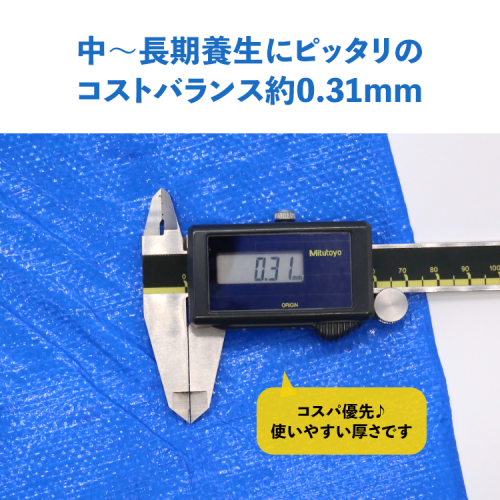 【アウトレット】現場市場 ブルーシート #4000 4.5m×4.5m (実寸4.3m×4.3m) OSK-BS40-4545